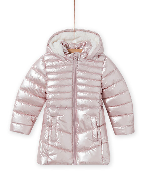 Metallic pink waterproof jacket, child girl MALONDOUN1 / 21W90158D3ED300