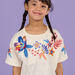 Dark ecru t-shirt with flowers