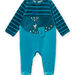 Stripe print sleep suit with whale animation