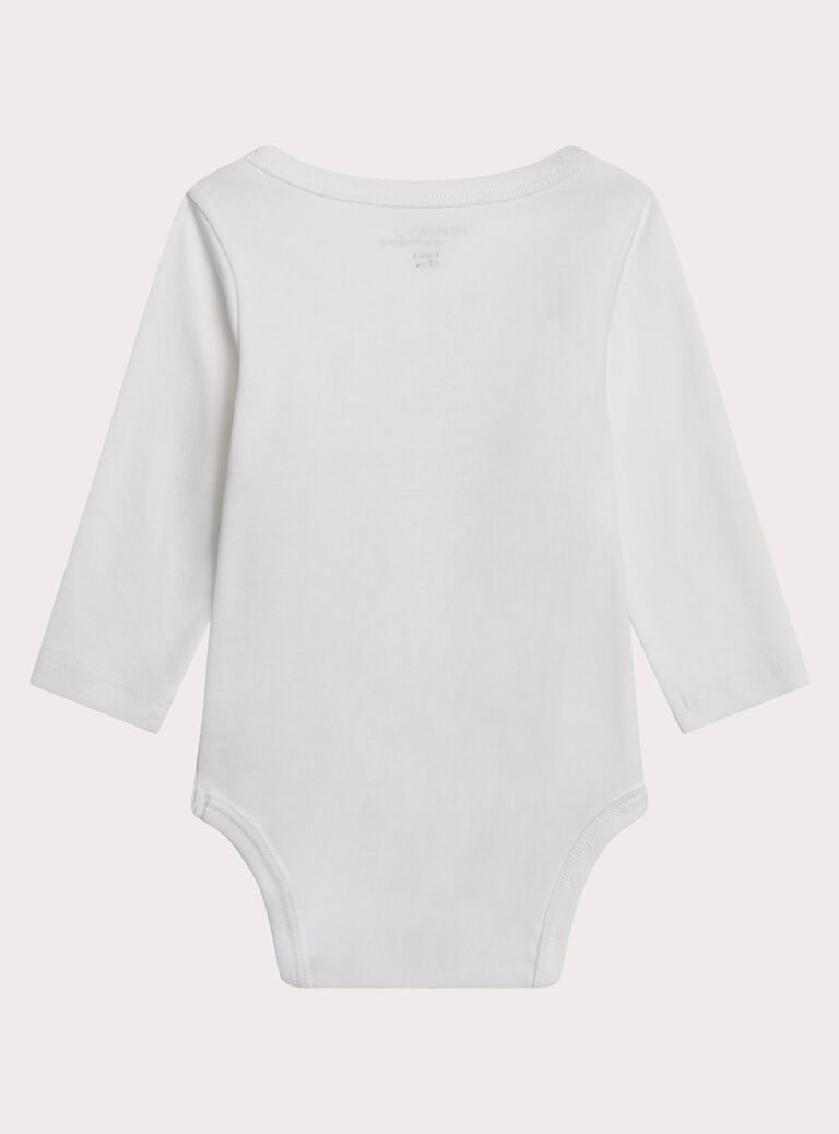 White NEWBORN BODY SUIT XOU1BOD2 / 25WF0451BDN000