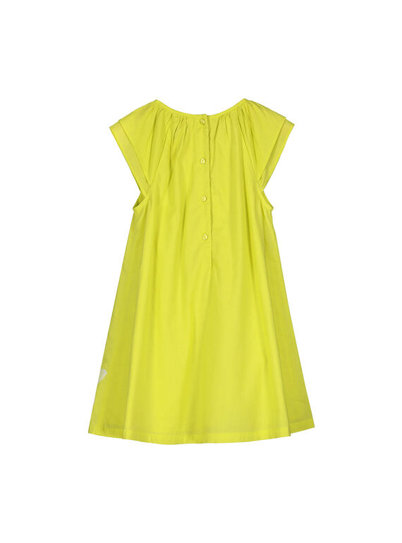 Girls' cotton dress FAPOROB3 / 19S901C3ROB605