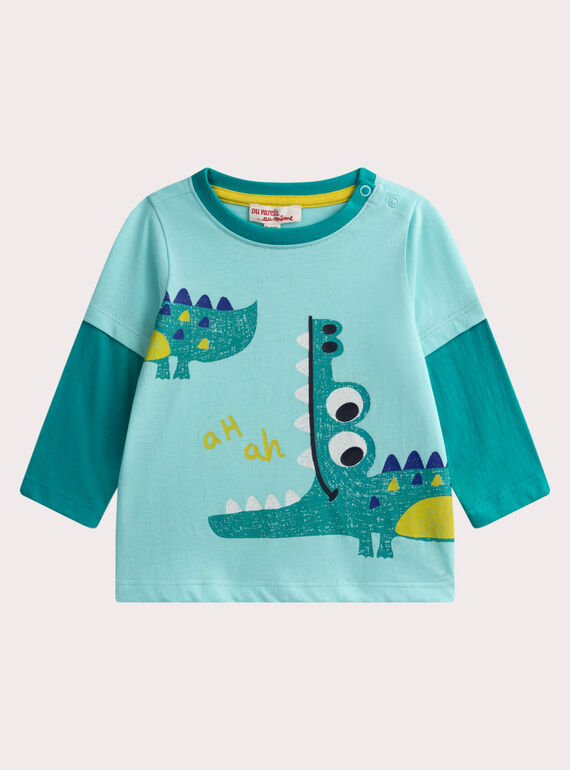 Turquoise TEE SHIRT LS WUBOTEE2 / 25SG10R1TMLC216