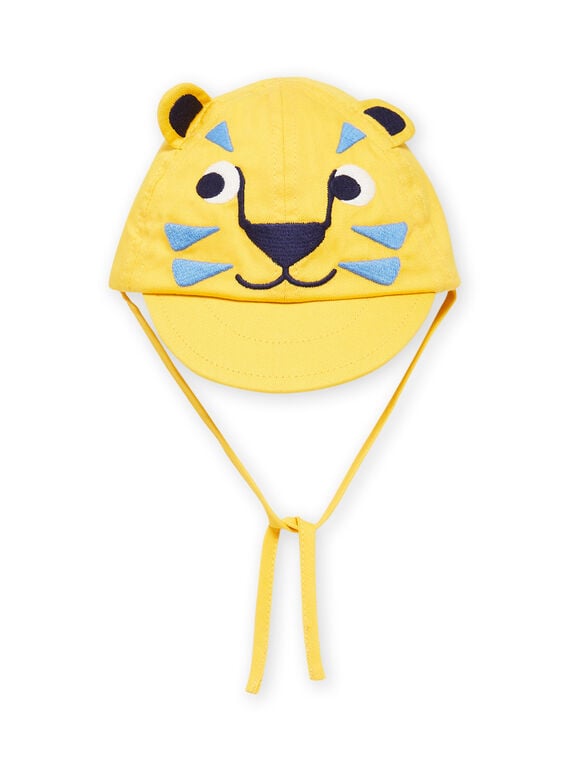 Saffron yellow cap with tiger head design RYUNAUCASQ / 23SI10B1CHA109