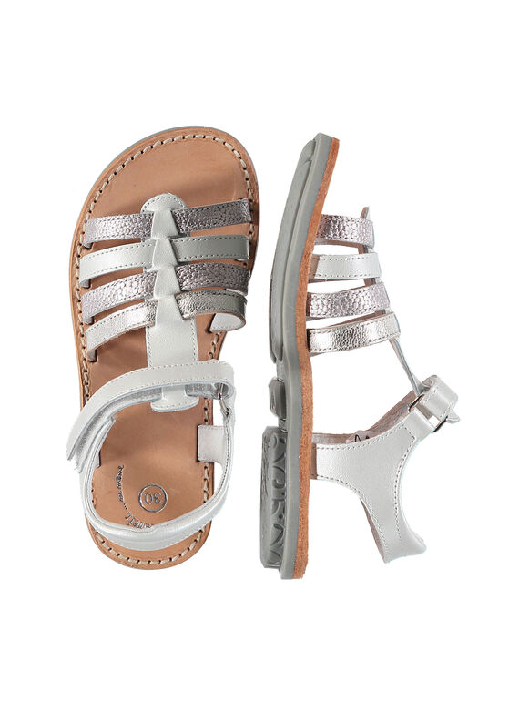 Girls? smart leather multi-strap sandals FFSANDMIN1 / 19SK35C1D0E000