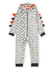 Hooded velvet jumpsuit with dragon animation PEGOSURDRA / 22WH1232D4F621