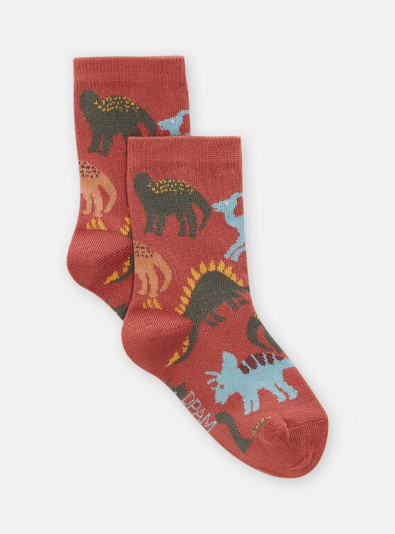 Dinosaur pink socks for boys TYOJOCHO9 / 24SI0287SOQ313