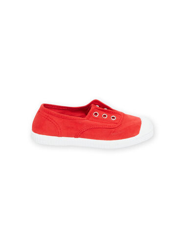 Red canvas tennis shoes child boy NOTOILCIERO / 22KK3693D16050