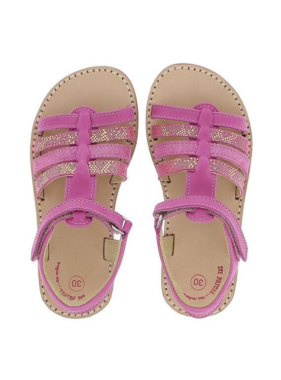 Girls' leather sandals CFSANDFUSH / 18SK35W1D0E304