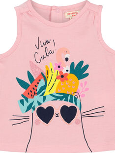 Baby girls' printed vest FICUDEB / 19SG09N1DEBD303