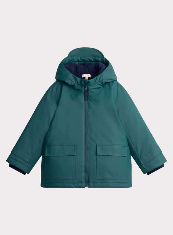 Animated green hooded rain jacket for boys  VOGROIMP / 24W902E1D59G614