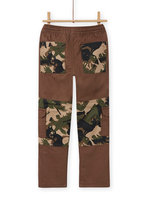 Boy's military print multi-pocket pants MOSAUPAN / 21W902P1PANI807