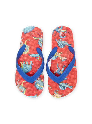 Blue and red beach flip flops boy NOTONGDINO / 22KK3683D01C201