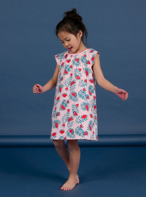 Pink watermelon print nightdress child girl NEFACHUWAT / 22SH11H2CHND328