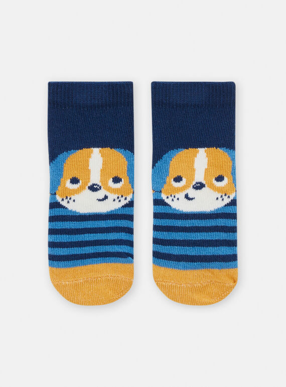 Baby boy blue dog socks TYUJOCHO1 / 24SI1085SOQC214