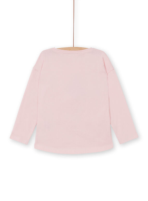 Long sleeve t-shirt with little girl and cat print LAROUTEE1 / 21S901K1TMLD326