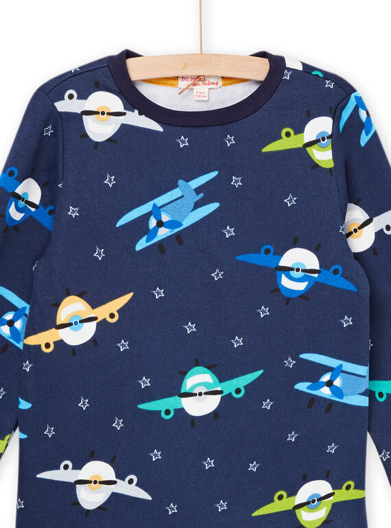 Airplane print pajamas PEGOPYJGLOW / 22WH123APYJ705