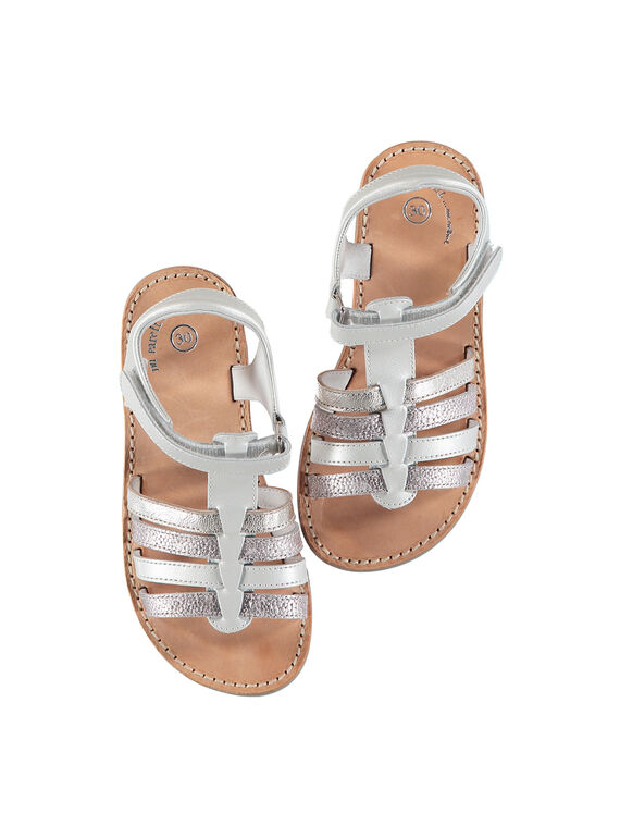 Girls? smart leather multi-strap sandals FFSANDMIN1 / 19SK35C1D0E000