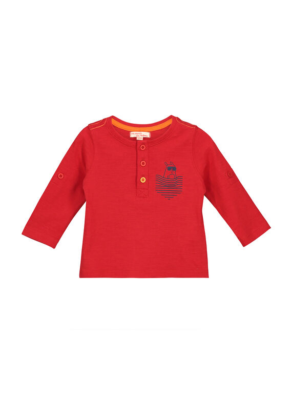 Baby boys' grandad collar T-shirt FUJOTUN3 / 19SG1033TMLF505