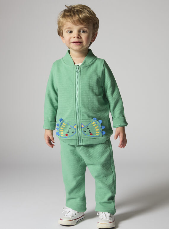 Green KIDS CARDIGAN WUFIGIL2 / 25SG1053GIL630