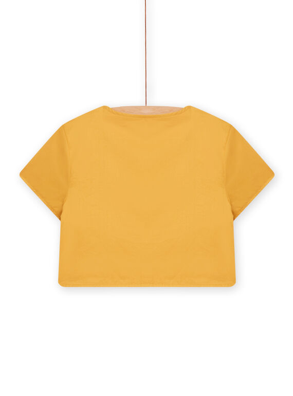 Yellow cardigan in satin with sequins child girl NABACAR / 22S90111CARB107