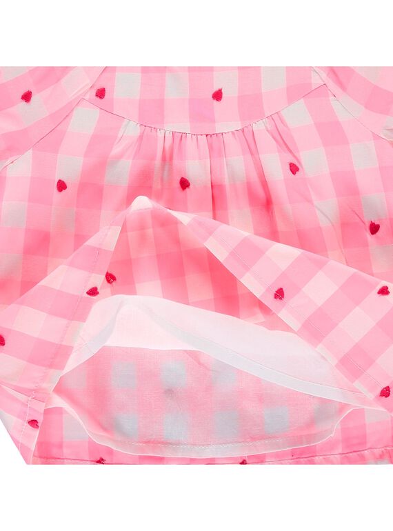 Baby girls' checked smock CIHOCHEM / 18SG09E1CHE099