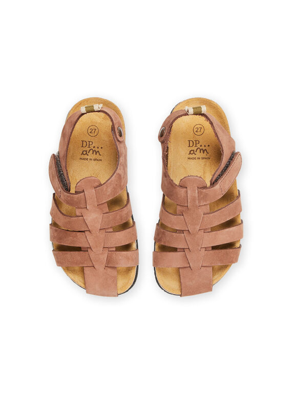 Brown leather sandals RONUBROWN / 23KK3661SLB802