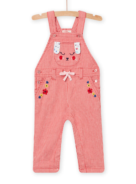 Baby girl red and white overalls NILUSAL / 22SG09P1SAL502