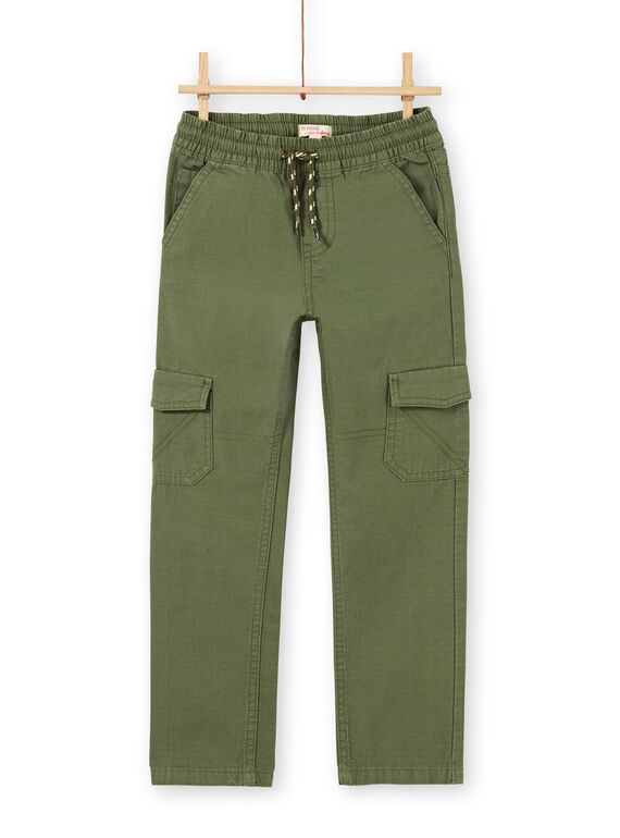Cargo pants green child boy LOJOPAMAT2 / 21S90242PANG631