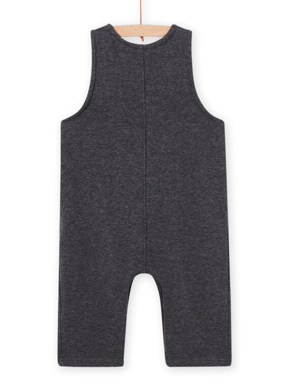Baby boy charcoal grey overalls with fancy foxes MUSAUSAL / 21WG10P1SAL944