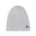 Boy's grey ribbed beanie with embroidery