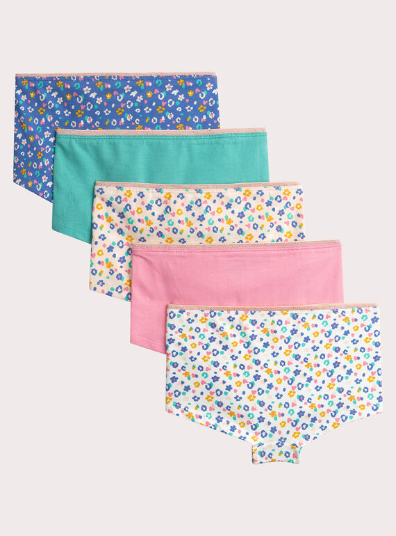Set of 5 fancy shorties for girls  VEFAHOTSEM1 / 24WH1184SHY001
