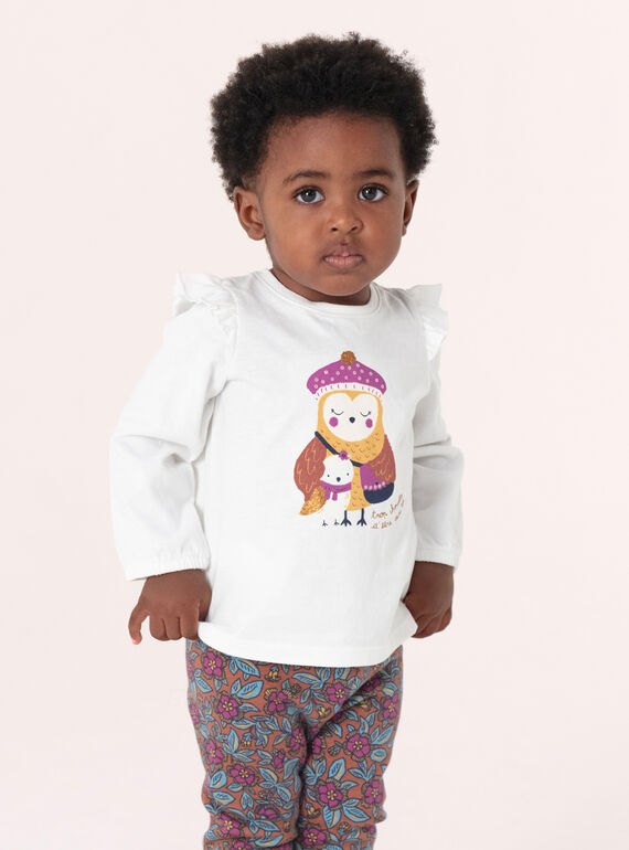  Long-sleeved T-shirt with owl animation  VIBATEE / 24WG09Q1TML001