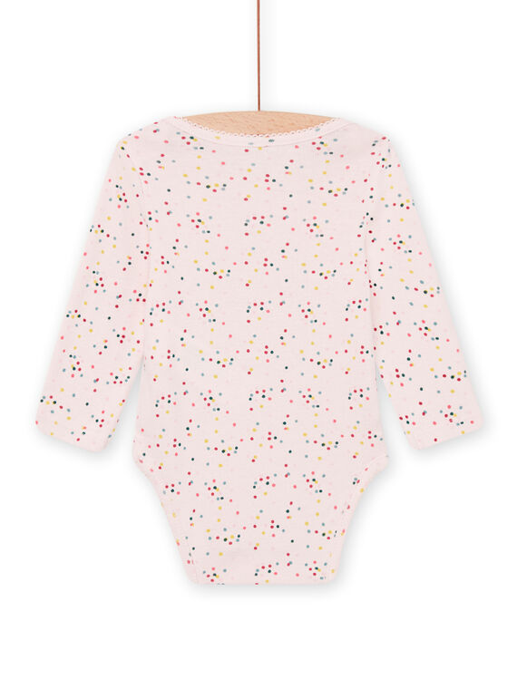 Long sleeve polka dot print bodysuit. PEFIBODAOP / 22WH1343BDL632