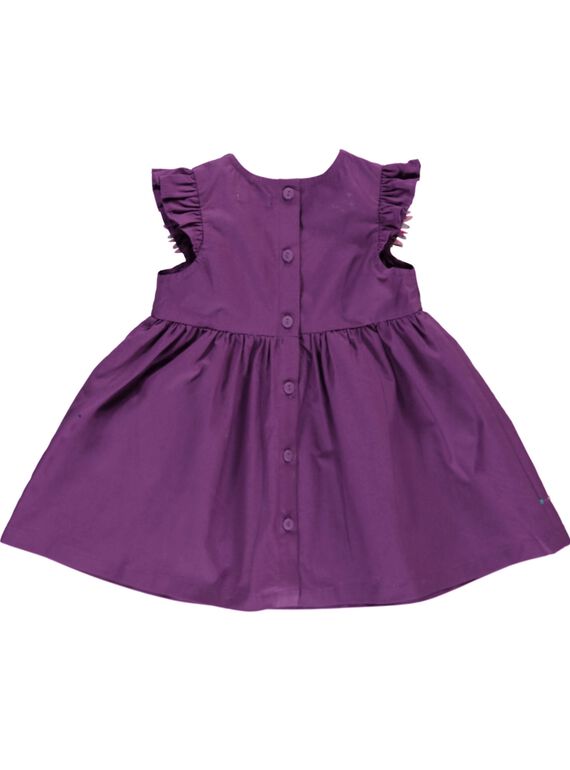 Baby girls' short-sleeved dress CIGAUROB3 / 18SG09L3ROB710