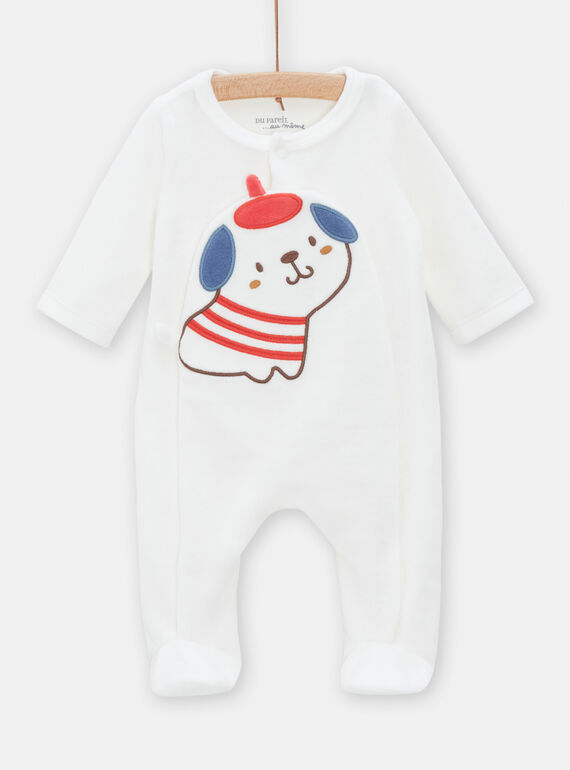 Off-white dog print baby beret romper TOU1GRE2 / 24SF05H6GREA001