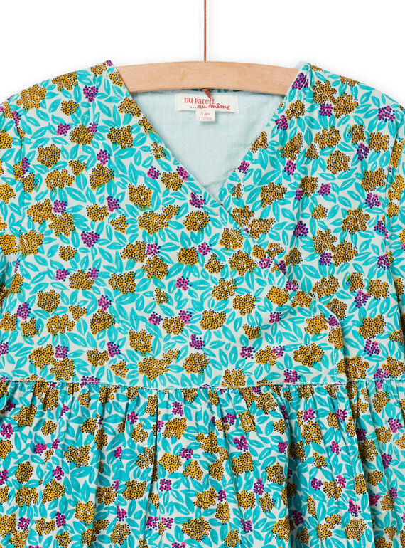 Child girl almond green dress NAGAROB3 / 22S901O3ROB611