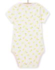 Baby Girl's Ecru Polka Dot and Lemon Print Bodysuit NEFIBODCIT / 22SH13I8BDL001