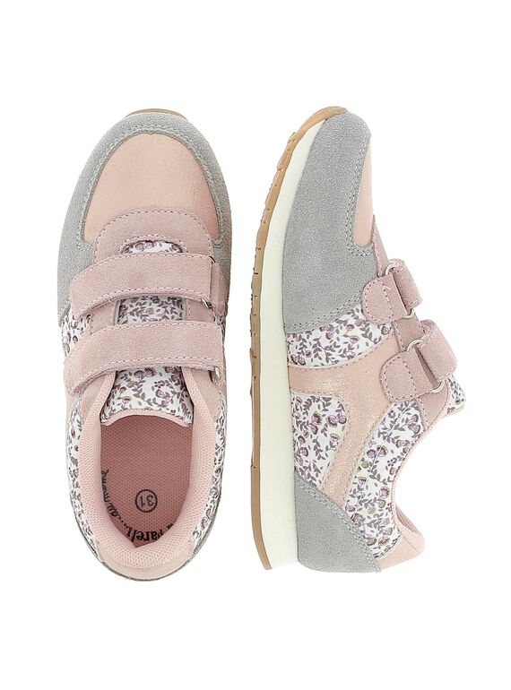 Girls' leather sports trainers CFSPORTCER / 18SK35A4D14030