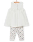 Baby girl dress and leggings set with fantasy pattern MOU1ENS6 / 21WF0342ENS001