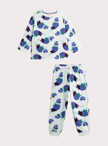 Printed pajamas in filled fleece for boys  VEGOPYJZOR / 24WH129APYJ213