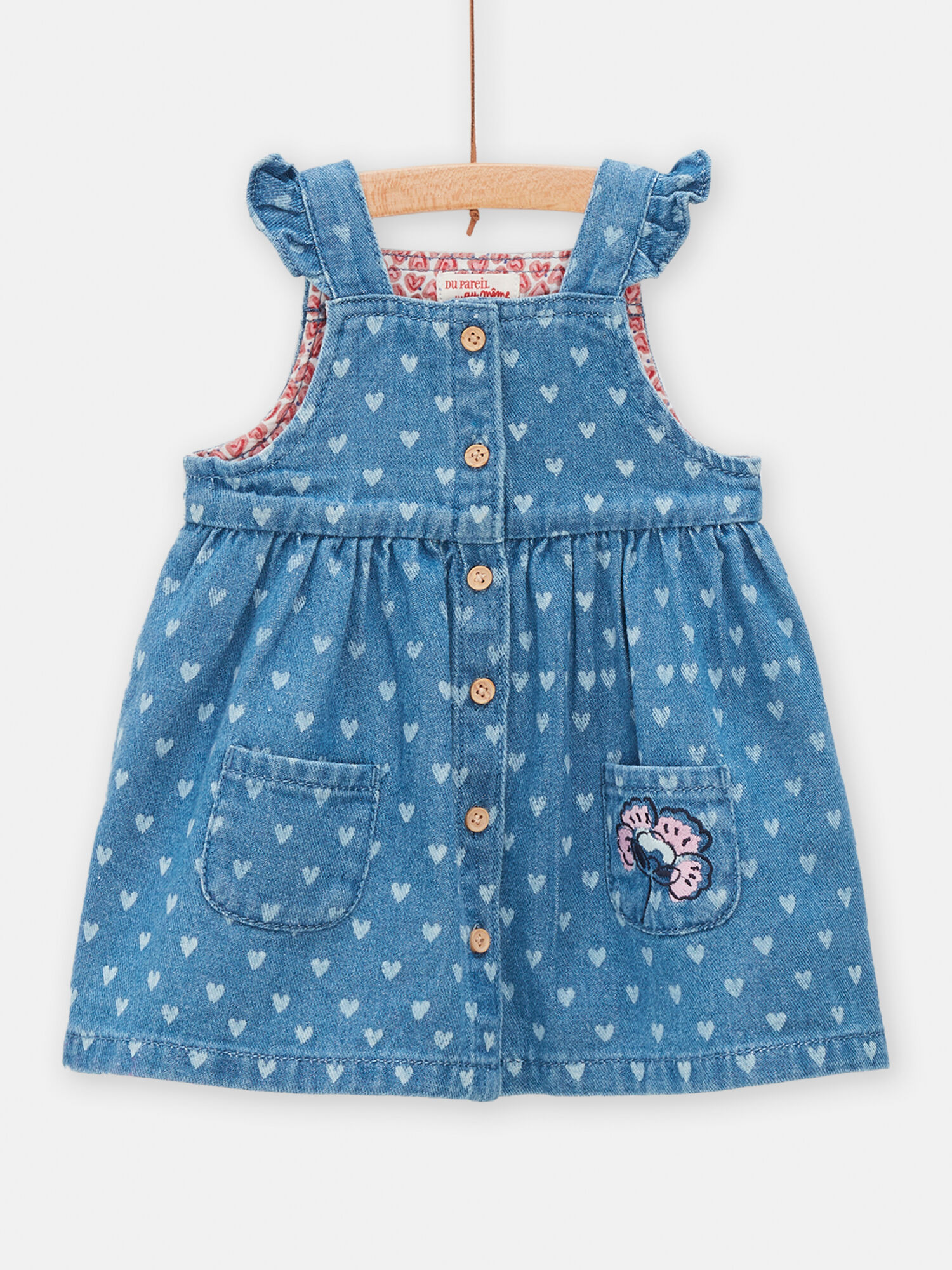 Baby girl medium denim dress buy online Dress DPAM