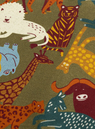  Snood with savannah animal pattern for boys  VYOGROSNO1 / 24WI02M1SNO604