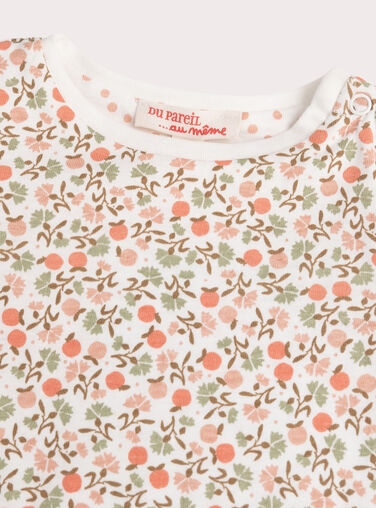 Baby girls' reversible printed T-shirt Baby girls' reversible printed T-shirt WILANTEE1 / 25SG0944TMLA001