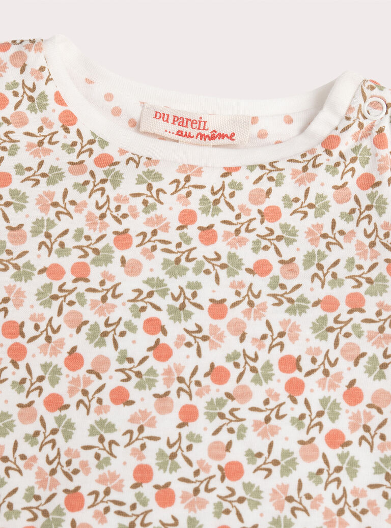 Baby girls' reversible printed T-shirt Baby girls' reversible printed T-shirt WILANTEE1 / 25SG0944TMLA001