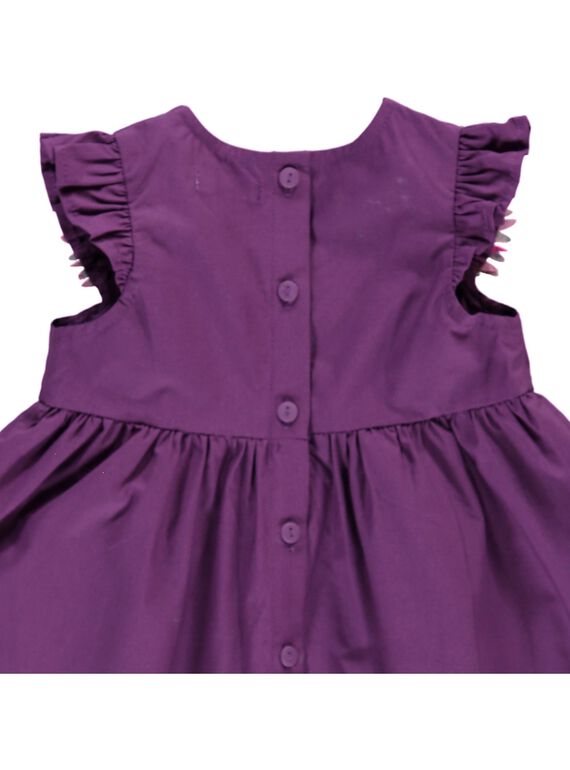 Baby girls' short-sleeved dress CIGAUROB3 / 18SG09L3ROB710