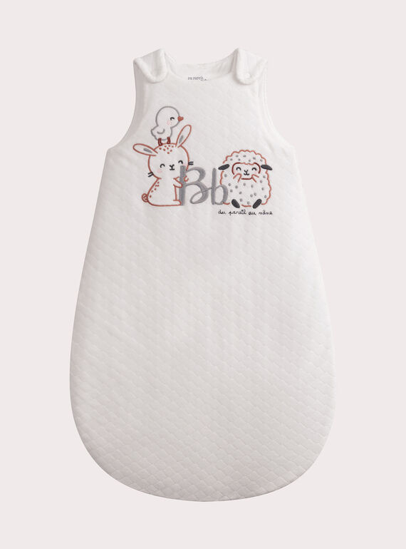 Off white BABY SLEEPING BAG VOU1GIG / 24WF42C1TUR001