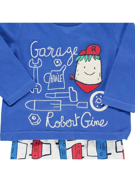 Baby boys' cotton pyjamas CEGUPYJGAR / 18SH1441PYJ201