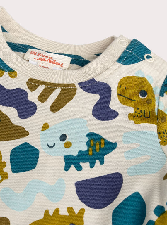 Reversible long-sleeved T-shirt for baby boy  VUKLITEE1 / 24WG1041TML811