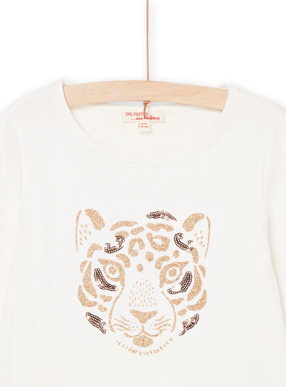 White long sleeve tiger t-shirt PAJOYTEE3 / 22W901D4TML001