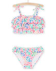 Multicoloured swimming costume top and panties with floral print. RYABIK1 / 23SI01R1MAI000